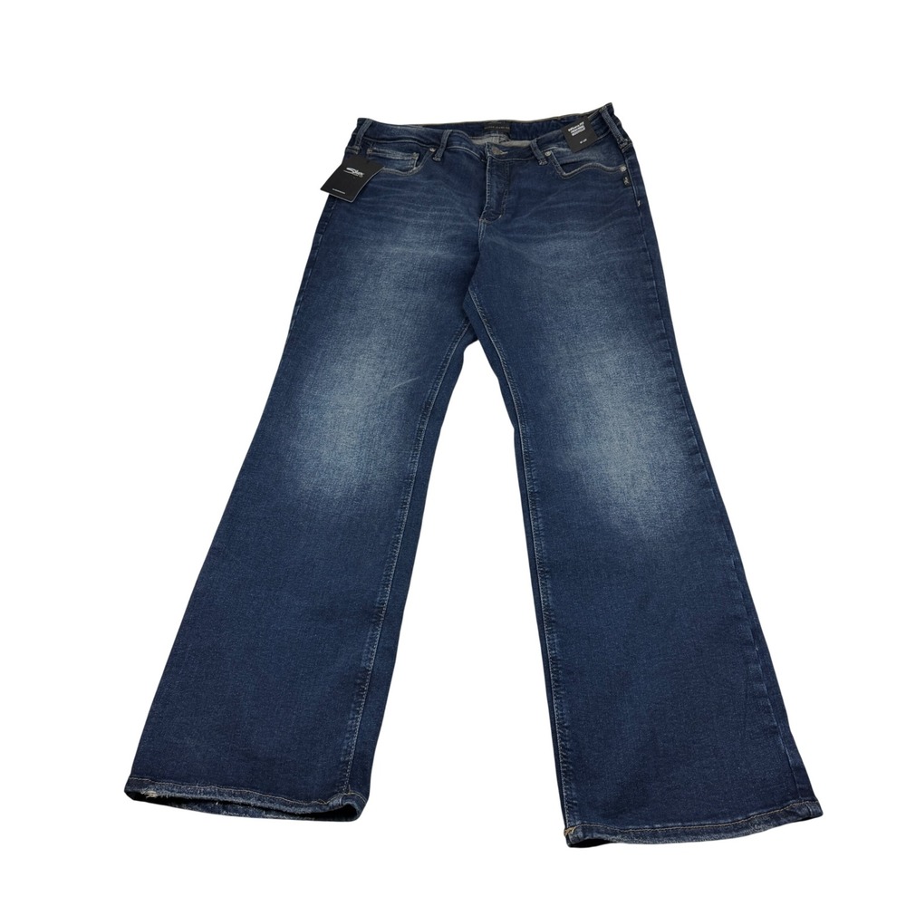 Silver Jeans Co Infinite Fit High Rise Bootcut Jeans Indigo 1X L31 W88705INF353